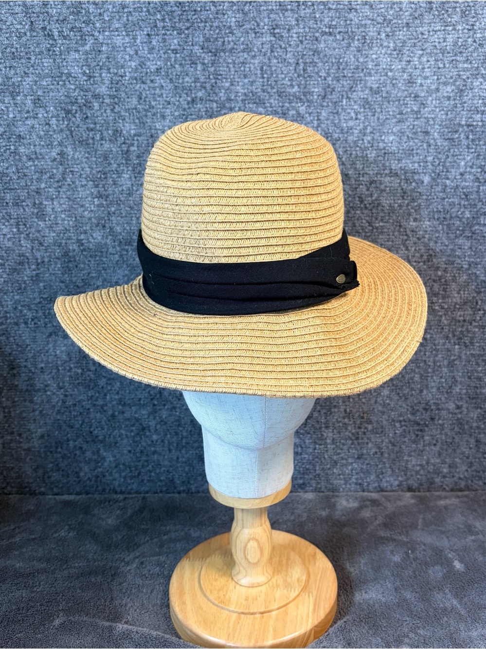 Scala Natural Straw Hat with Black Band
